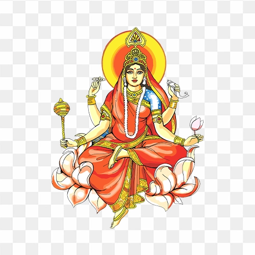 Maa Siddhidatri free PNG image with transparent background
